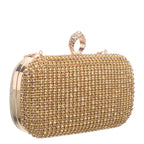 Women's BESSIE HB1086 Luxury Shining Evening Clutch Bag - Gold