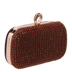 Women's BESSIE HB1086 Luxury Shining Evening Clutch Bag - Red
