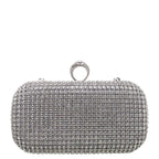 Women's BESSIE HB1086 Luxury Shining Evening Clutch Bag - Silver