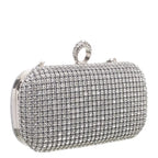 Women's BESSIE HB1086 Luxury Shining Evening Clutch Bag - Silver
