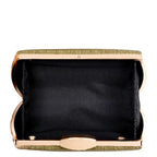 Women's BESSIE HB1089-1 Shimmer Chain Evening Clutch Bag - Gold
