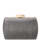 Women's BESSIE HB1089-1 Shimmer Chain Evening Clutch Bag - Grey