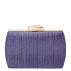 Women's BESSIE HB1089-1 Shimmer Chain Evening Clutch Bag - Purple
