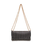 Women's Bessie London Studded Flap Over Evening Bag HB1144 - Black