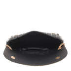 Women's Bessie London Studded Flap Over Evening Bag HB1144 - Black