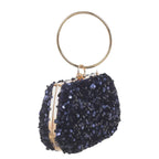 Women's Bessie London Moonlit Glam Evening Clutch Bag HB1163 - Navy