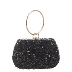 Women's Bessie London Moonlit Glam Evening Clutch Bag HB1163 - Black