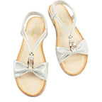 Women's Dr Keller Jan Wide Fitting Metallic Flat Sandals B3548 - White