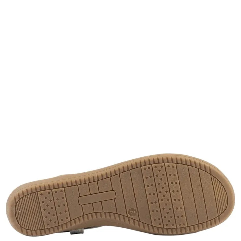 Women's Dr Keller Jan Wide Fitting Metallic Flat Sandals B3548 - White