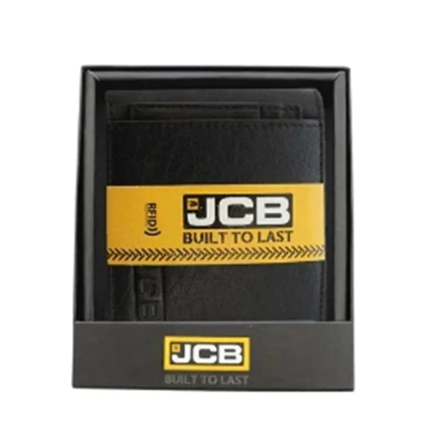 Men's JCB Black Leather Removable Sleeve RFID Safe Credit Card Blocking Wallet JCBNC52 - Black