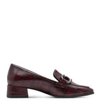 Women's Tamaris 1-24316-43 Trotteur Loafer Shoes K 15 - Merlot Croco