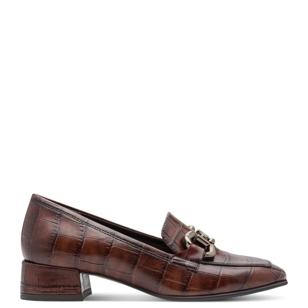 Women's Tamaris 1-24316-43 Trotteur Loafer Shoes K 15 - Muscat Croco