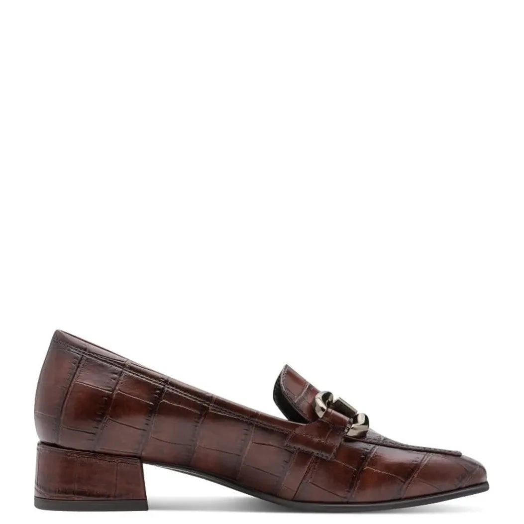 Women's Tamaris 1-24316-43 Trotteur Loafer Shoes K 15 - Muscat Croco