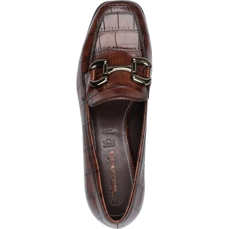 Women's Tamaris 1-24316-43 Trotteur Loafer Shoes K 15 - Muscat Croco