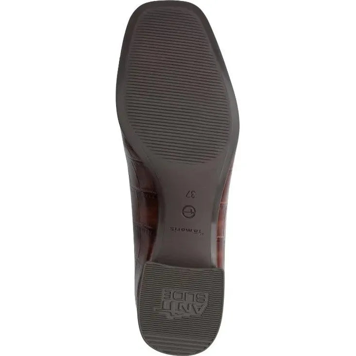 Women's Tamaris 1-24316-43 Trotteur Loafer Shoes K 15 - Muscat Croco