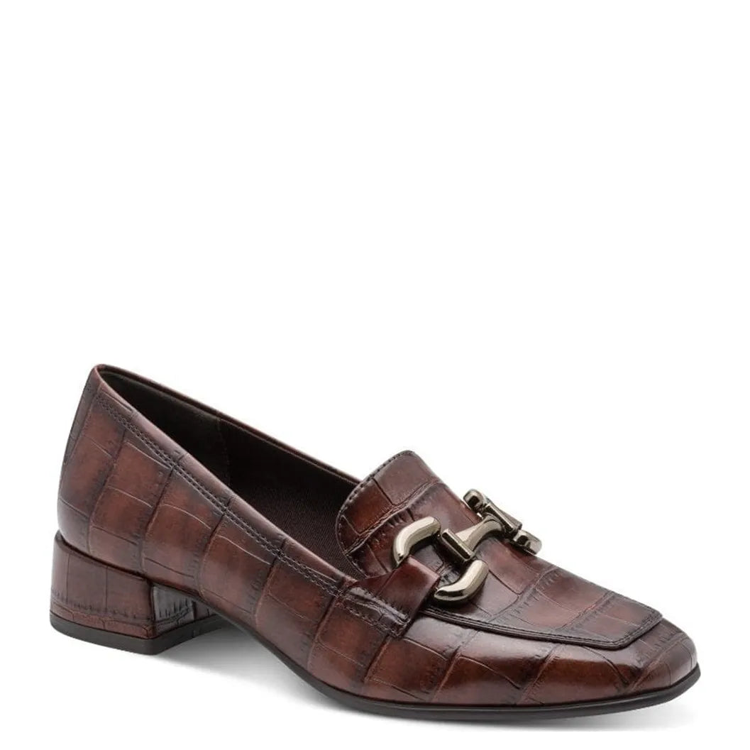 Women's Tamaris 1-24316-43 Trotteur Loafer Shoes K 15 - Muscat Croco