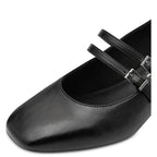 Women's Tamaris 1-22318-43 Double Strap Pump Court Shoes K 22 - Black