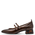 Women's Tamaris 1-22318-43 Double Strap Pump Court Shoes K 22 - Brown Combo