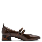 Women's Tamaris 1-22318-43 Double Strap Pump Court Shoes K 22 - Brown Combo