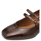 Women's Tamaris 1-22318-43 Double Strap Pump Court Shoes K 22 - Brown Combo