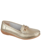Women's Jo & Joe Kasbah Leather Loafer Shoes - Gold
