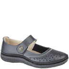 Women's Boulevard L408 Extra Wide Fitting Touch Fastening Bar Shoes - Black
