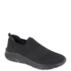 Men's DEK M433A Mesh Knit Elasticated Slip-on Trainers - Black