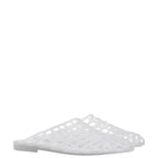 Women's TRUFFLE Collection Closed Mule Jelly Sandals MP1 - White