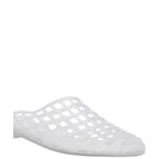 Women's TRUFFLE Collection Closed Mule Jelly Sandals MP1 - White