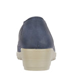 Women's Shoe Tree COMFORT Palmero Lightweight Peep Toe Wedge Shoes - Navy