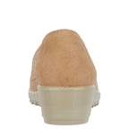 Women's Shoe Tree COMFORT Palmero Lightweight Peep Toe Wedge Shoes - Taupe