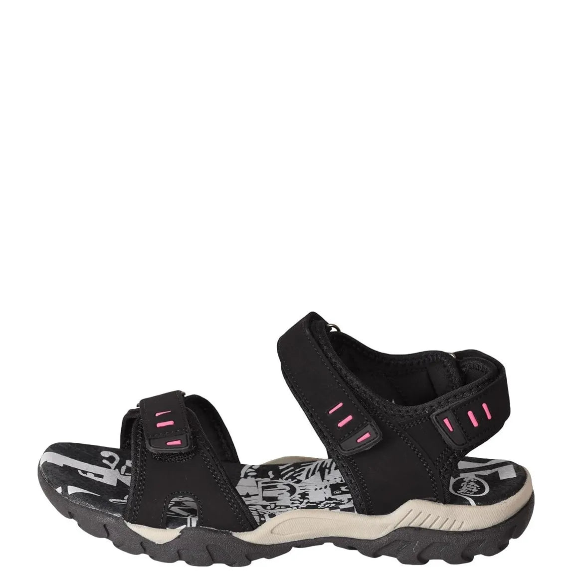 Women's PDQ L498 Touch Fastening Halter Back Sports Sandals - Black