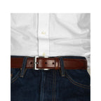 Men's Loake Philip Leather Belts - Mahogany 40" / 100cm