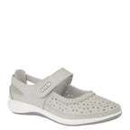 Women's Boulevard L9552 Extra Wide Fitting Touch Fastening Bar Shoes - Light Grey