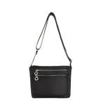Women's Long & Son Medium Lightweight Nylon Cross Body & Shoulder Bag RF8838 - Black