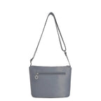 Women's Long & Son Medium Lightweight Nylon Cross Body & Shoulder Bag RF8838 - Grey Blue