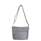 Women's Long & Son Medium Lightweight Nylon Cross Body & Shoulder Bag RF8838 - Grey Blue
