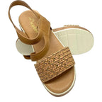 Women's Dr Keller Suki Lightweight Wide Fitting Wedge Sandals - Tan