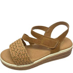 Women's Dr Keller Suki Lightweight Wide Fitting Wedge Sandals - Tan