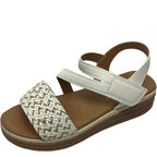 Women's Dr Keller Suki Lightweight Wide Fitting Wedge Sandals - White