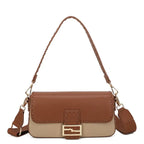 Women's Long & Son Shoulder & Cross Body Bag XC3318 - Brown/Beige