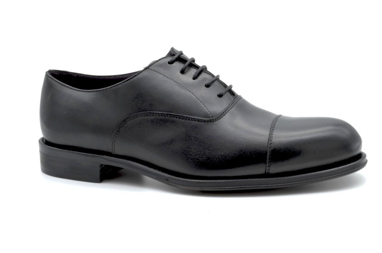 Men's Holborn by EYE Chelsea Capped Oxford Leather Shoes - Black
