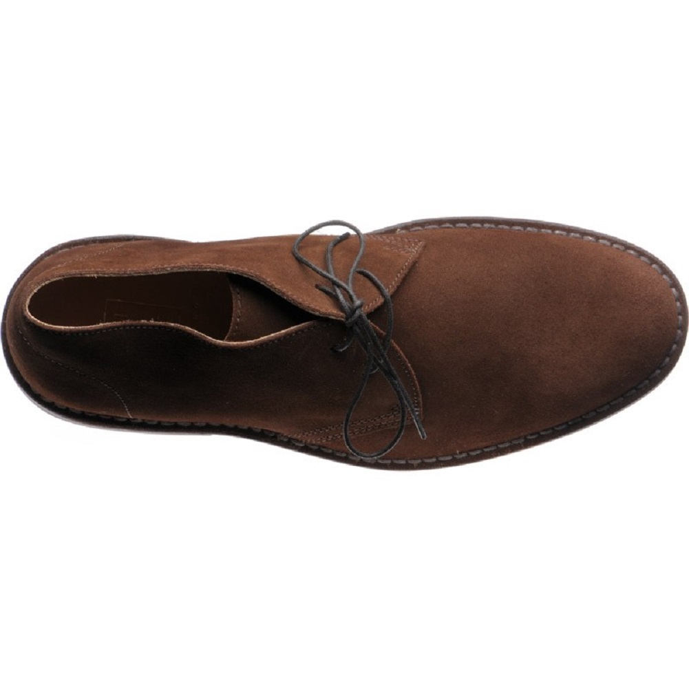 Men's Loake Sahara Classic Suede Desert Boots - Brown Suede