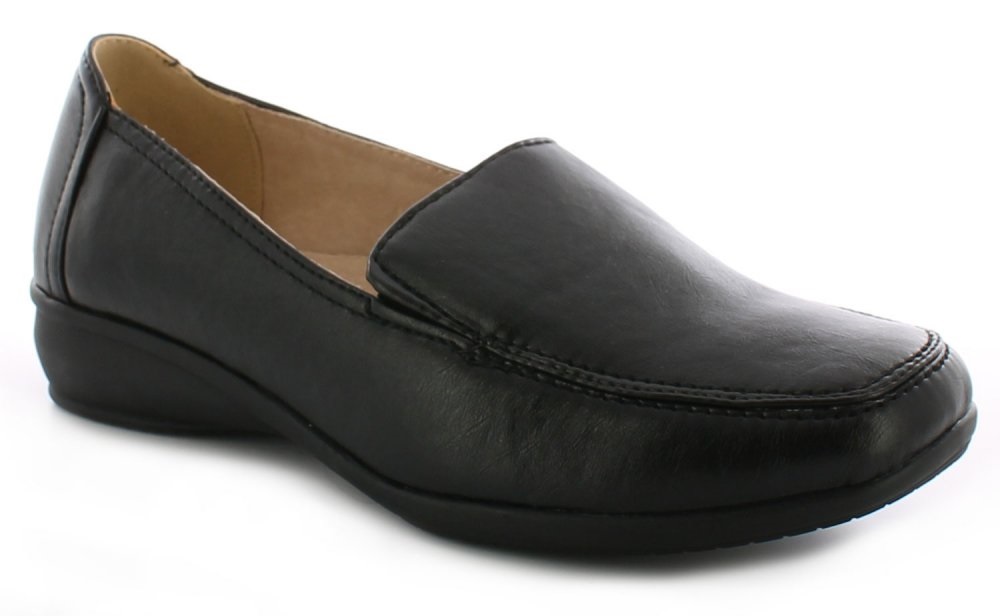 Women's Dr Keller Sally Wide Fitting Loafer Shoes - Black