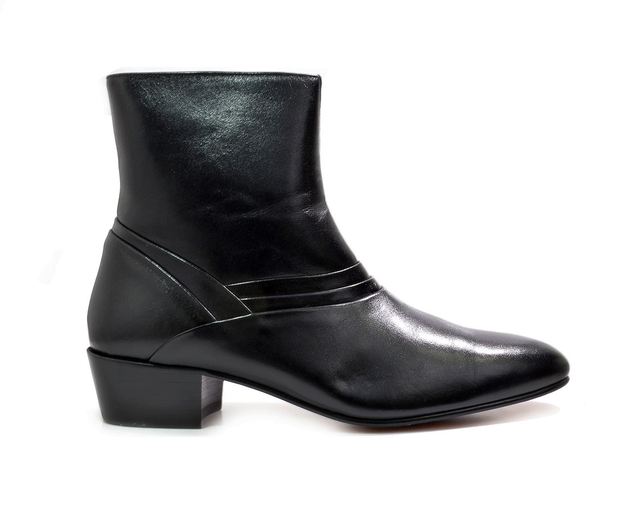 Men's Eye Classic Cuban Heel Leather Boots M 340 - Black