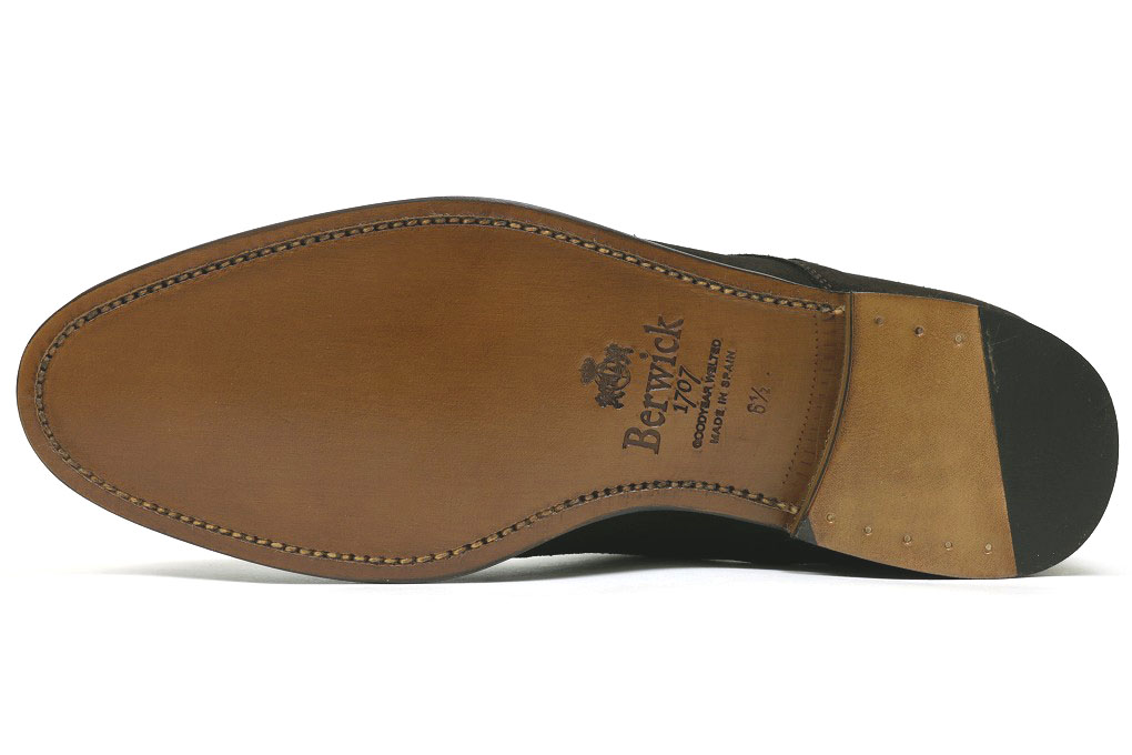 Men s Berwick 1707 Double Monk strap 3637 Goodyear Welted Leather Shoes M 29 Brown Suede