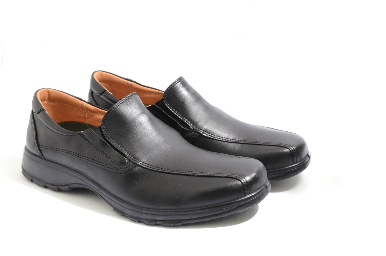 Men's DB Easy B Nelson Loafers Shoes in EE (Extra Wide) Fitting - Black
