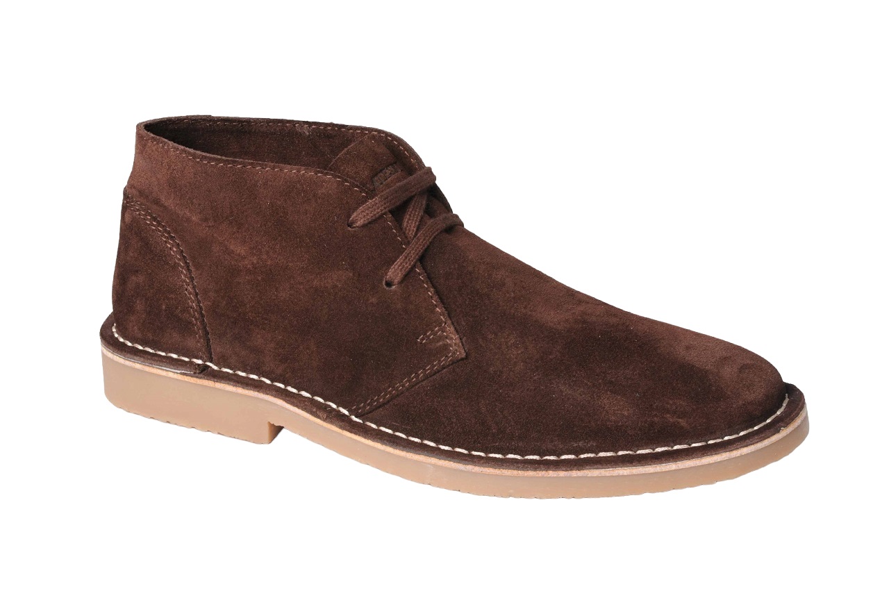Men s Catesby CX41 Leather Suede Desert Boots Brown
