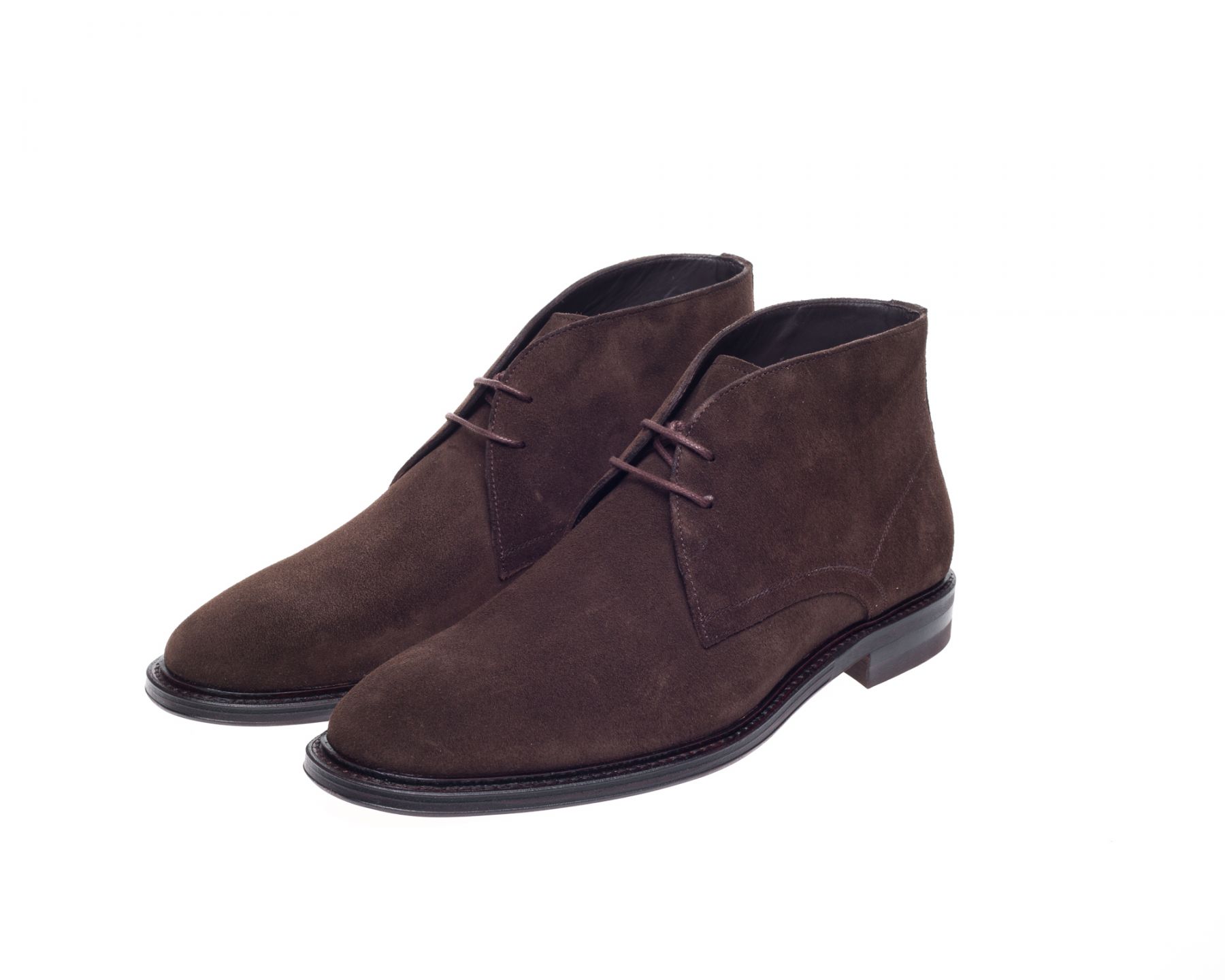Men's John White Westfield Suede Chukka Lace-Up Boots - Brown Suede