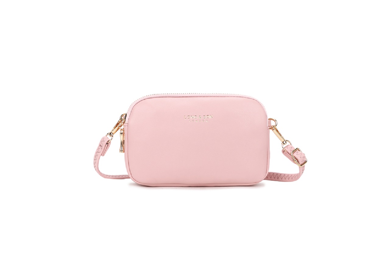 Long & Son Women's Small Clutch, Wristlet, Shoulder,Cross-Body Bags 3141  (Pastel Pink)